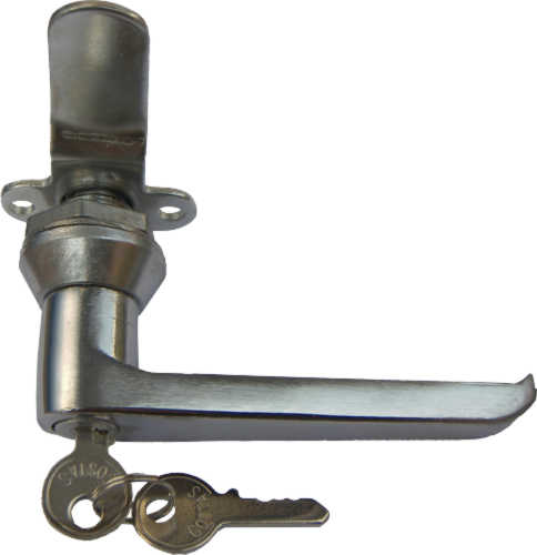 Χερούλι μεταλλικής ντουλάπας με κλειδαριά, κόντρα παξιμάδι και 2 κλειδιά